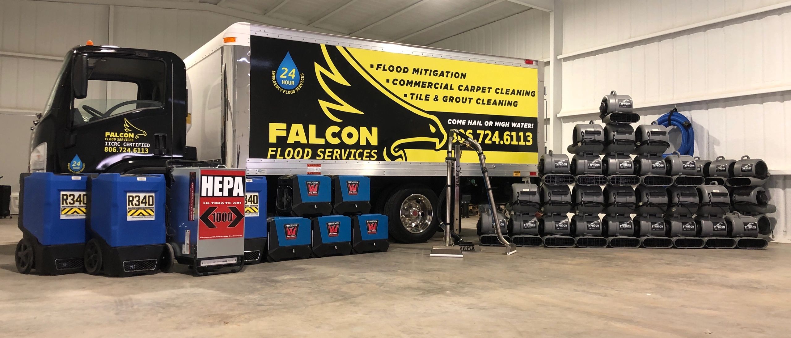 Falcon Flood Services Equipment and Truck